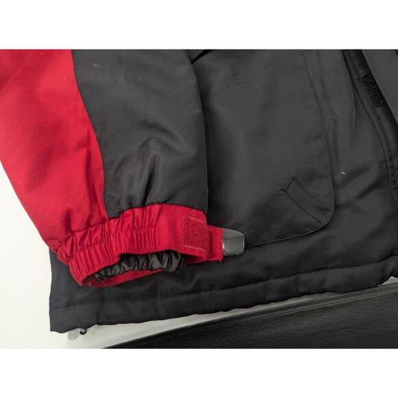 Starter Vintage Red Black Down Feather Puffer Ski Jacket Coat Size 2XL - Picture 3 of 14